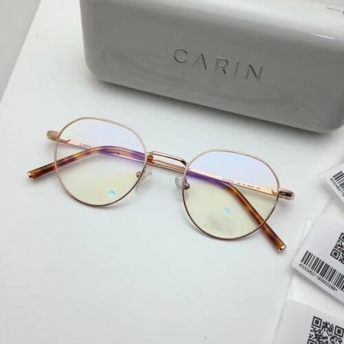Korean Brand Pure Titanium Glasses Frame Irregular Optical Glasses Frame Women Men Ultralight Myopia Prescription Eyewear