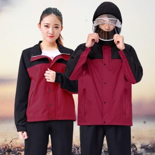 Autumn Adult Raincoat Poncho Set Women Hood Overalls Thin Raincoat Motorcycle Outdoor Chubasquero Hombre Rain Coat Men AA50YY