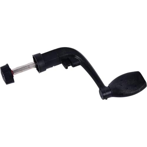 Plastic power Handle Metal Arm Parts Fishing Reel Antirust Folding Crank Black