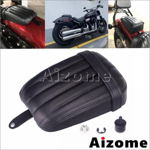 Motorcycle Passenger Seat Cushion W/ Mounting Bracket Soft Rear Seat Pad for Harley Softail Slim FLSL Street Bob FXBB 2018-2020