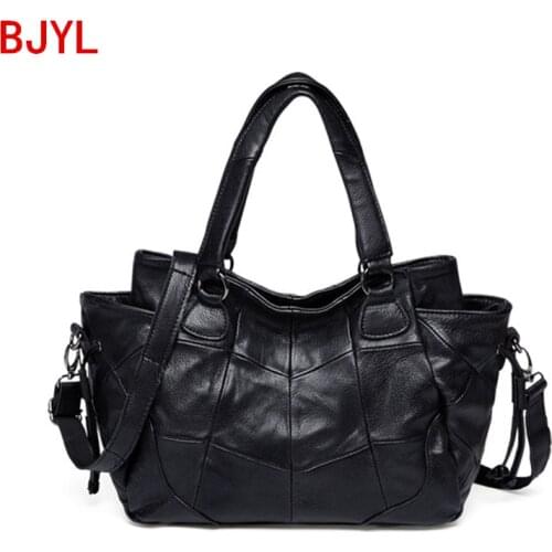 Luxury Fashion WOMENS Leather Handbag Messenger Bag Wild Handbag Women Shoulder Bag Stitching Sheepskin Soft Leather Ladies Bag