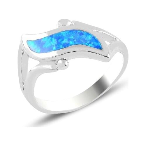 Silverlina Sterling Silver Opal Gemstone Ring