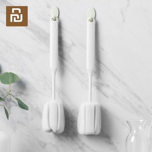 Youpin Jordan&Judy Removable Sponge Cup Brush Kitchen Cleaning Brush Handled Washing Brush Bottle Glass Cup Mug Cleaning Tool