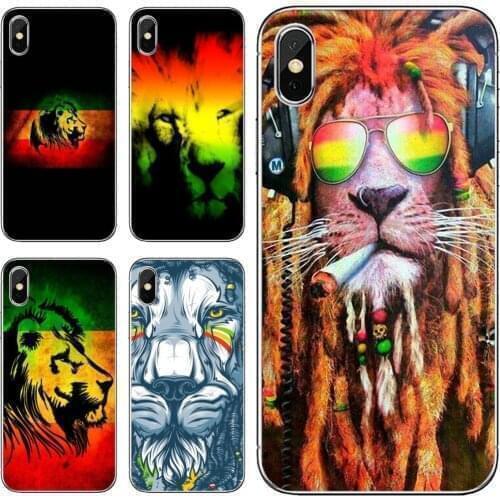 For Xiaomi mi Redmi Note 3 4 4X 5 6 7 8 8t 9 9s 9t 10 pro lite Silicone Phone Case Rasta-Lion-weed