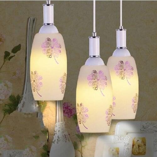 Special restaurant Pendant Lights 3 head led crystal lamps personalized creative bar dining room lights pendant lamp LU80497