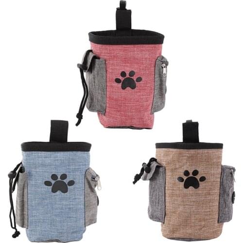 Dog Treat Bag Drawstring Carries Pet Toys Food Poop Bag Outdoor Feed Storage Bag Food Reward Waist Bags