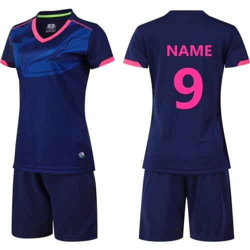 Women Volleyball Football Jersey Soccer Jerseys Set Uniforms Shirt Shorts Womens Sport Kit Clothes Training Suit Custom Printing