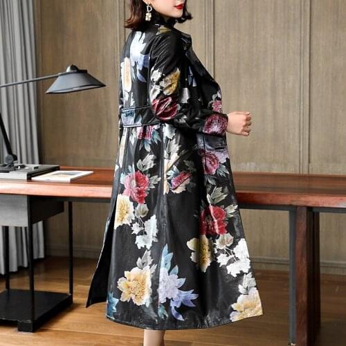 Womens Fur Genuine Leather 2020 Autumn Jacket Women 100% Sheepskin Coat Female Long Trench Coats MY