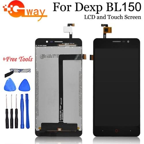 5.0" For DEXP BL150 LCD Display With Touch Screen Digitizer Assembly Mobile Phone Repair Replacement With Tools + Adhesive