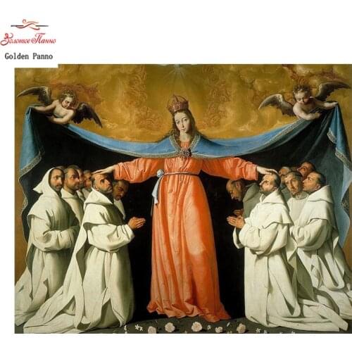 Golden Panno Needlework,DIY Cross stitch,Sets For Embroidery kits,religious Cross-Stitch,Famous Painting Wall decoration 09