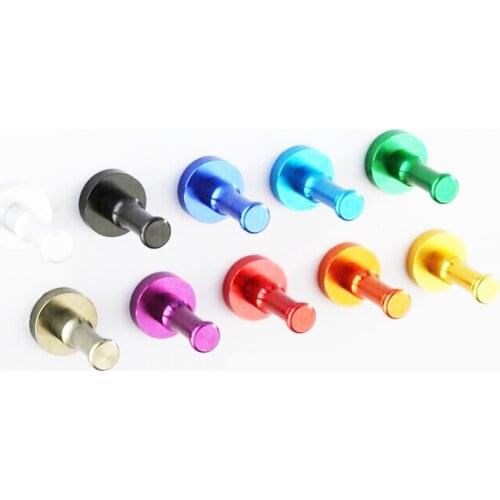 1PC DIY Towel Wall Hook Colorful Space Aluminum Single Hook Bathroom Kitchen Door Clothes Key Hat Bag Hanger Rack Holder HOT