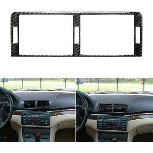 1 Pcs Sticker Air Vent Carbon Fiber For BMW 3 Series E46 1998-2005 Interior Trim