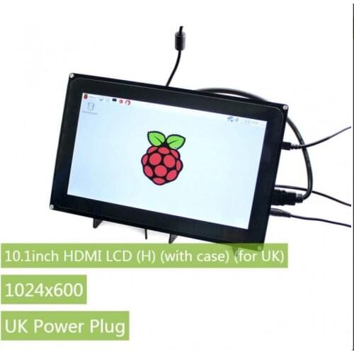 10.1inch HDMI LCD (H) (with case) (For UK) 1024x600Touch Screen Supports Multi mini-PCs, Multi Systems, Multi Interface