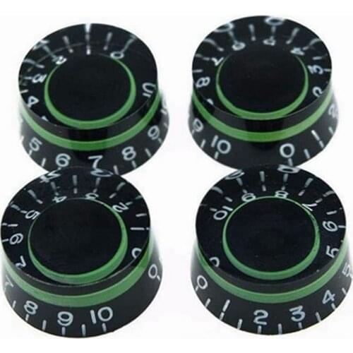 4pcs guitar volume Knobs Top Hat Knobs Speed Volume Tone Pedal Control Knobs for Electric Guitar Bass Transparent