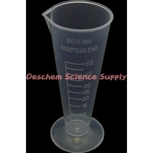 50mL Plastic Conical Measuring Cup,New Lab Chemical Plasticware