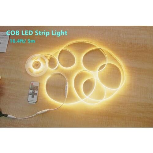 COB LED Strip KIT 9.84FT/3m 24W DC12V Warm White 3000K with RF remote