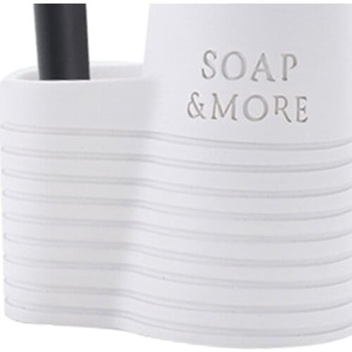 Liquid Soap Dispenser with Cleaning Brush Sponge Holder Pump Bottles Hand Sanitizer Sprayer for Kitchen Bathroom