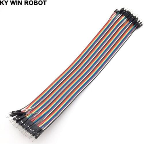 Dupont line 40pcs 30cm 2.54mm 1p-1p Pin Male to Male Color Breadboard Cable Jump Wire Jumper For Arduino