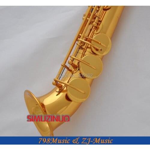 Electrophoresis Gold Curved bell Soprano saxophone Bb key to High F key and G Key