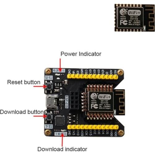 ESP8266 Code Burner+ ESP-F Serial Wireless WiFi Transmission Module Compatible With ESP-12e / ESP-12f Flashing Downloader