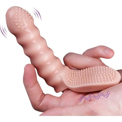 Female Masturbator Finger Dildo Vibrator Sex Toys for Adults Women Vibrating Finger G-spot Clitoris Stimulator Vagina Massager