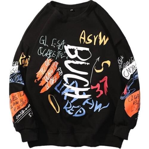 Mens Hip Hop Streetwear Harajuku Graphic Letter Printing Long Sleeve T Shirts Oversized Vintage Japanese Style Mens Clothing