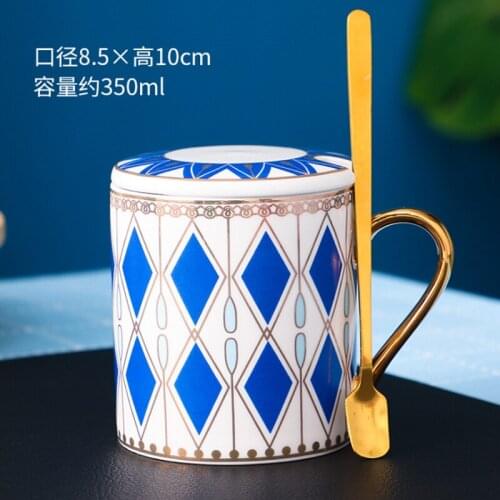 Creative Irregular Ceramic Coffee Cup with Gold Handle Handmade Pottery Tea Cup Travel Kitchen Tableware Nordic Home Coffee Cup