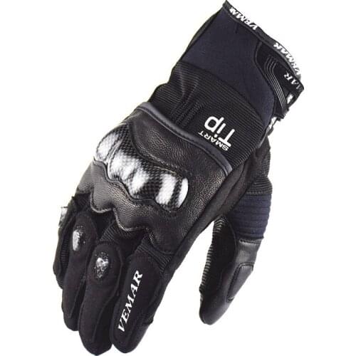 Vemar Camo Motorcycle Glove Carbon Fiber Protection Motocross Gloves Breathable Damping Mountain Bike Gloves Summer Riding Gear