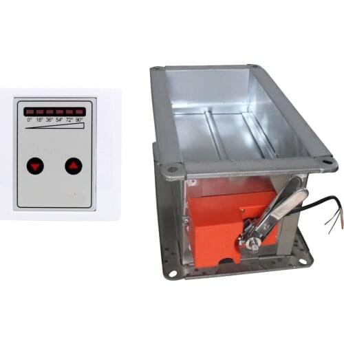 Motorised damper square with switch 220v air damper vent HVAC manual volume control damper ventilation duct vent ducting