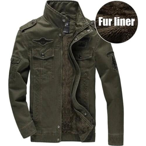 Men Military Army Fleece Jackets Winter Thick Warm Parkas Plus Size 6XL Overcoat Pilot Coats Cotton Padded Embroidery Jackets