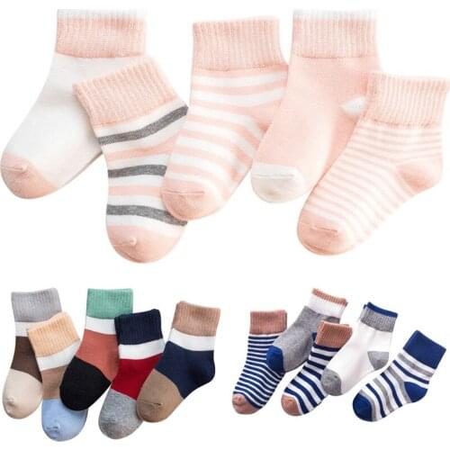 5Pair/lot new autumn and winter childrens socks cotton casual boys and girls socks