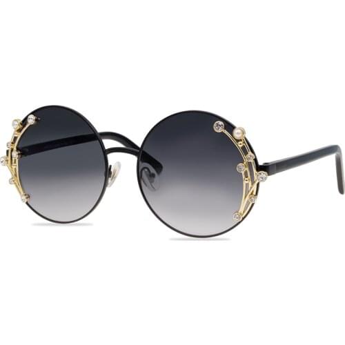 Eoome Luxury Design Summer Women Sunglass Oversize Round Metal Lady Sun Glass Best Quality UV 400 высококачественные очки gafas