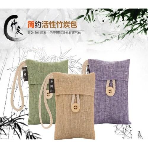 Odor Absorber Bamboo Charcoal Activated Carbon Air Freshener Deodorant 100% Natural Bamboo Charcoal Air Purifying Bag
