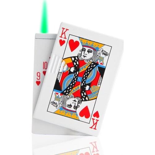 Poker Money-proof Metal Windproof Lighter and Smoking Set Smoking Accessories for Weed Briquets Et Accessoires Fumeurs Men Gift