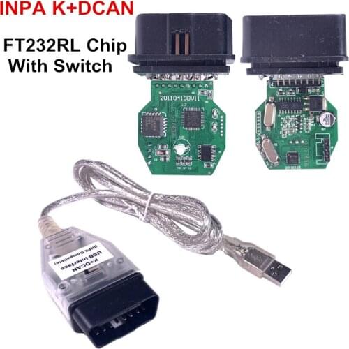 For B--M--W INPA K+DCAN K DCAN INPA USB Interface Full Diagnostic Cable Free Shipping