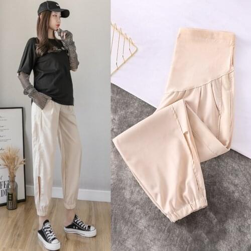 Casual Women Pant For Pregnant Women Comfy Leisure Pregnancy Knicker Adjustable Waist Maternity Pants Clothes Soft 2021 Summer
