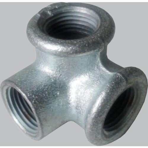 Industrial Cast Iron 3-Way Pipe Fitting Black Malleable Iron Side Outlet Elbow Tee Pipe fittings 3/4 inch 1 inch 1.5 inch 2 inch
