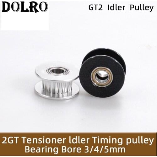 1pc GT2 Idler Timing Pulley 16/20 Tooth Wheel Bore 3/4/5mm Aluminium Gear Teeth Width 6/10mm 3D Printers Parts For Reprap Part