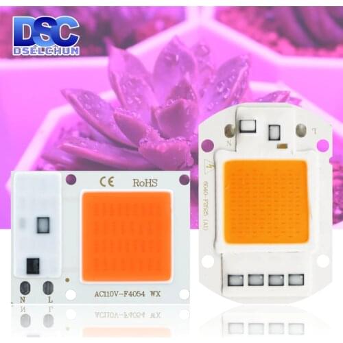 Led Grow Chip 10W 20W 30W 50W full spectrum 110V 220V cob grow light chip 380nm-840nm for Indoor Plant Seedling Grow and Flower