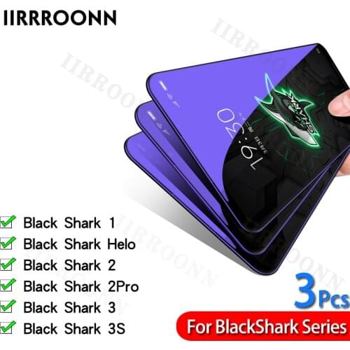 3Pcs/lot Full Cover Tempered Glass For Xiaomi Black Shark 3 3S 2 Pro Screen Protector For Black Shark 1 helo Glass Black Shark 4