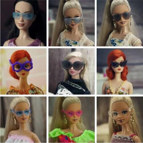1/6 BJD Doll Plastic Sunglasses For Barbie Glasses 11.5" Dolls Accessories Kurhn Mini Multicolor Kids Playhouse Decorations Toys