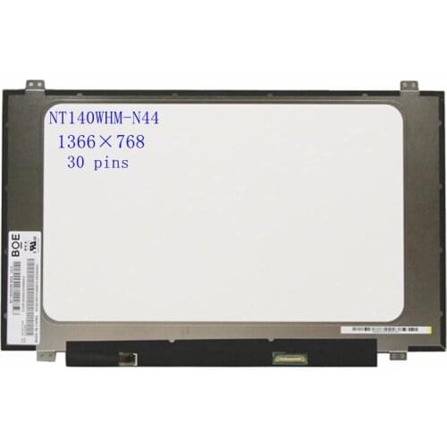 14.0" LCD Screen Display NT140WHM-N44 fit N140BGA-EA4 REV.C1 NT140WHM-N31 HD 1366*768 EDP 30Pin Panel Matrix Replacement