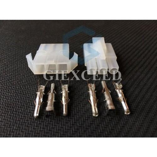 2 Sets 3 Pin Big Tamiya Connector Kits Large Tamiya L6.2 Socket Plug 6.2MM