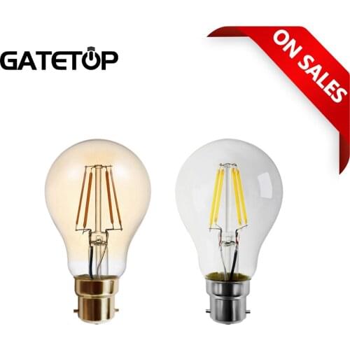 2021 Focos Retro Filamen Led Bulb A60 6w B22 2700/4000k Energy Saving Light Edison Lamp For Home Office Interior Decoration