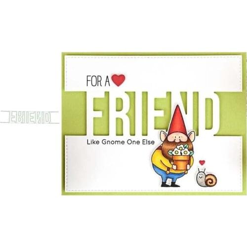 2021 New FRIEND Letters Words Metal Cutting Dies Stencil Craft Die Cut for Scrapbooking Make Mould Decor Template Model Design