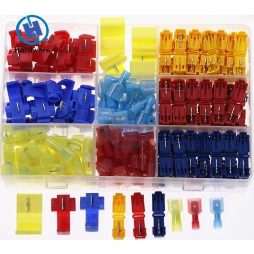 216Pcs 22-10AWG Electrical Cable Quick Splice Wire Connector Terminals Crimp Connectors