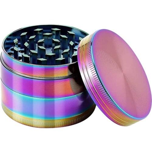 4 Layers Zinc Alloy Mini Rainbow Hemp Grinder Colorful Foreign Trade Hemp Dry Herb Pepper Smoke Grinder Cigarette Accessories