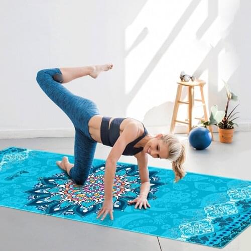 5mm Thickened TPE Esterilla Foldable Yoga Mat For Pilates Tapis Sport Fitness Epais Absorb Sweat Breathable Printed Yoga Floor