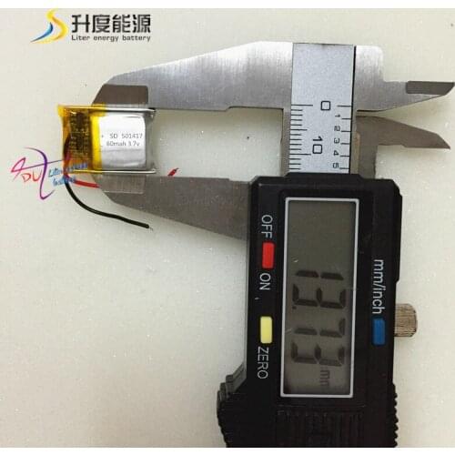 501417 60mah small capacity polymer battery 501417 Handheld products lithium battery