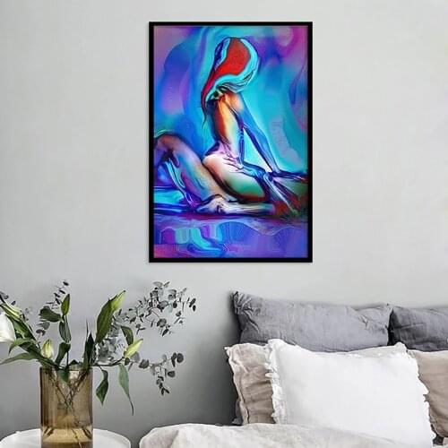 Woman Man Abstract Wall Art Color Sexy HD Print Poster Canvas Painting Living Room Home Decoration